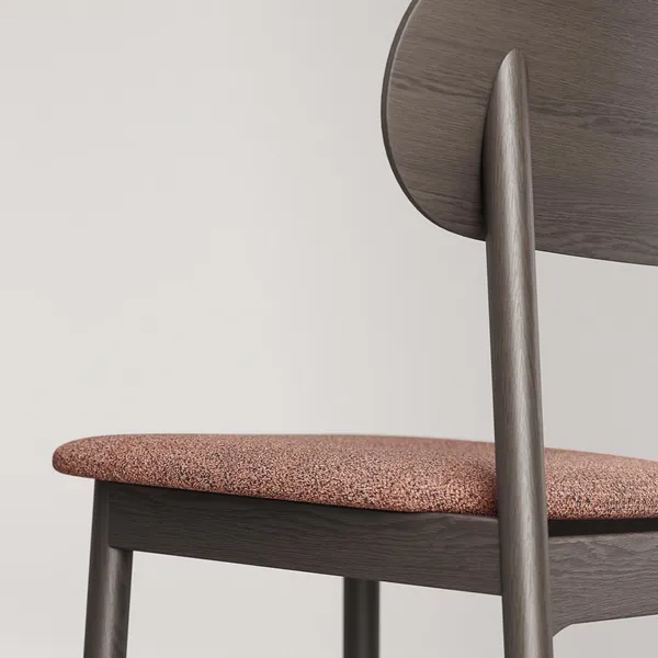 Elephant Dining Chair Dark Oak/Rust Bouclé