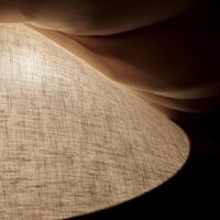 Collezione Tynell 1967 Lampadario Ottone/Tessuto