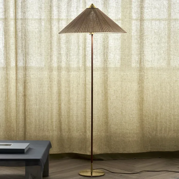 Tynell Collection 9602 Vloerlamp Messing/Bamboe