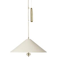 Tynell Collection A1967 Taklampe Messing/Lerret