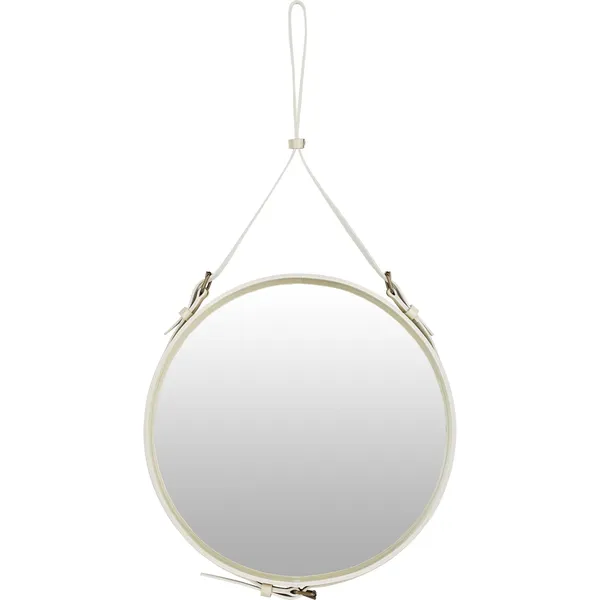Adnet Mirror Ø58 Cream Leather