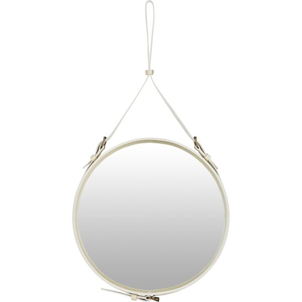 Adnet Mirror Ø58 Cream Leather