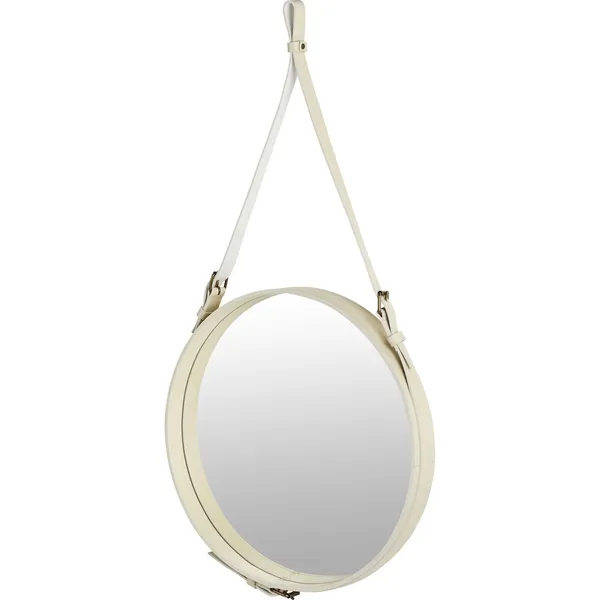 Adnet Mirror Ø58 Cream Leather