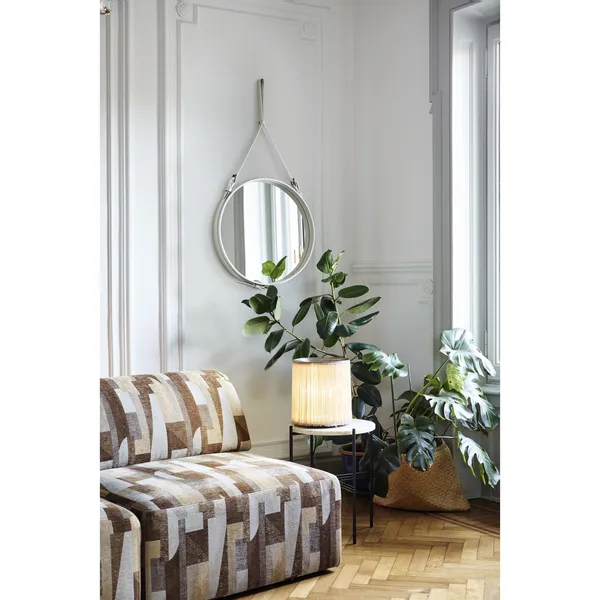 Adnet Mirror Ø58 Cream Leather