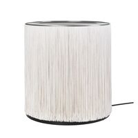 Lampadaire Modèle 597 Aluminium Poli/Franges Crème