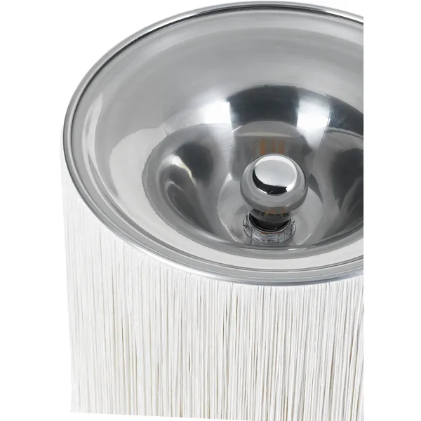 Modell 597 Bordslampa Polerad Aluminium Fransar
