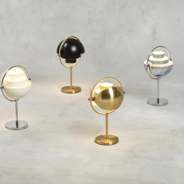 Multi-Lite Portable Lamp Chrome/ Matt White