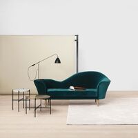 TS Side Table Round Ø40 Polished Steel/Black Marquina Marble