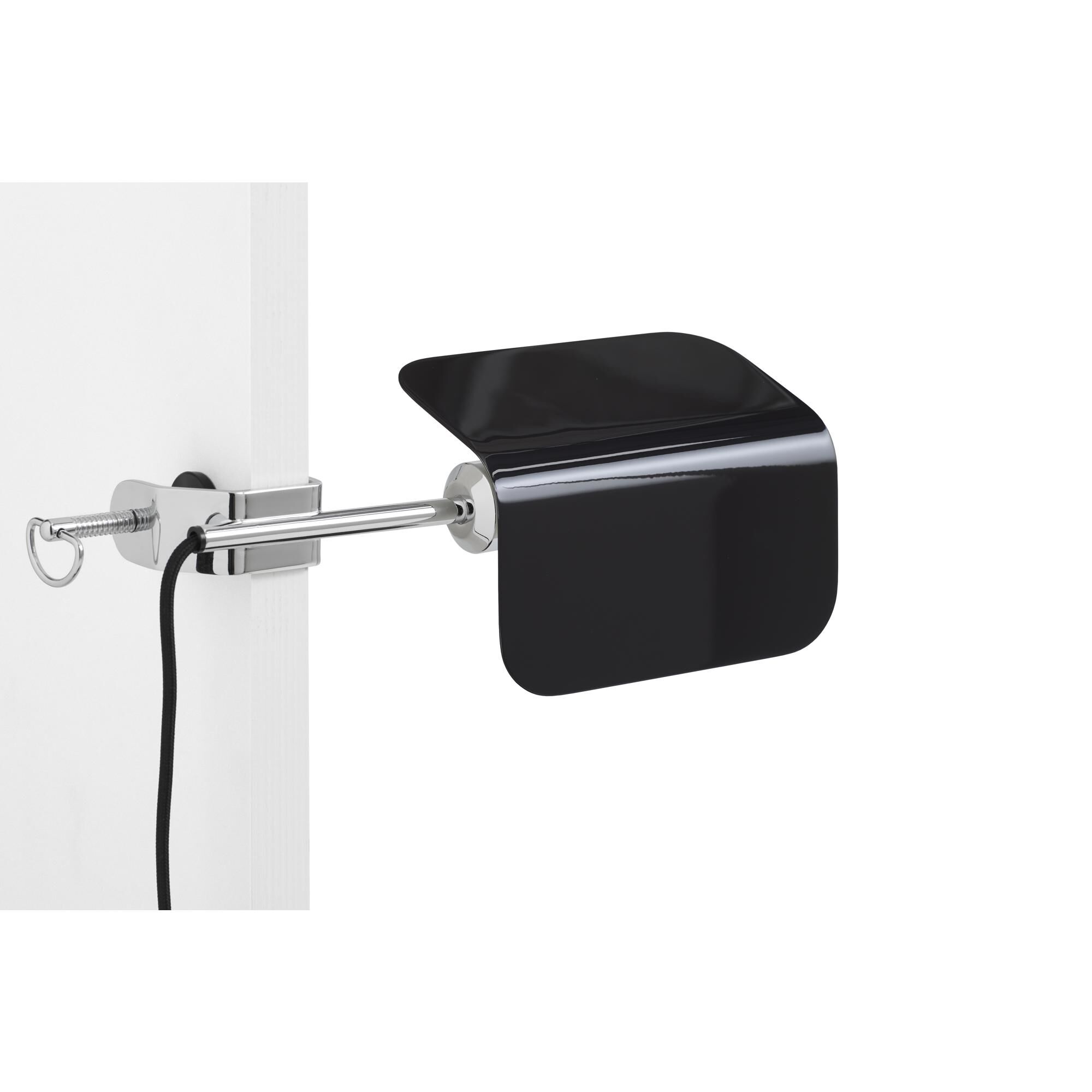 Apex V&auml;gglampa med Kl&auml;mma Iron Svart