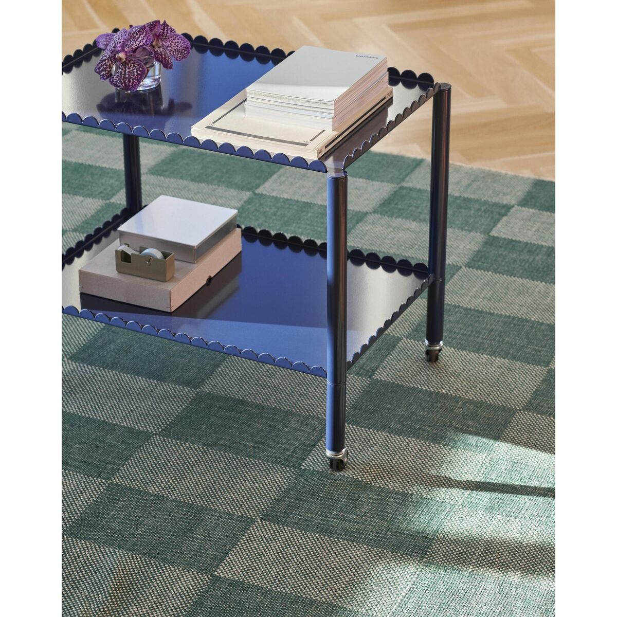 Trolley Arcs Basso Acciaio Blu