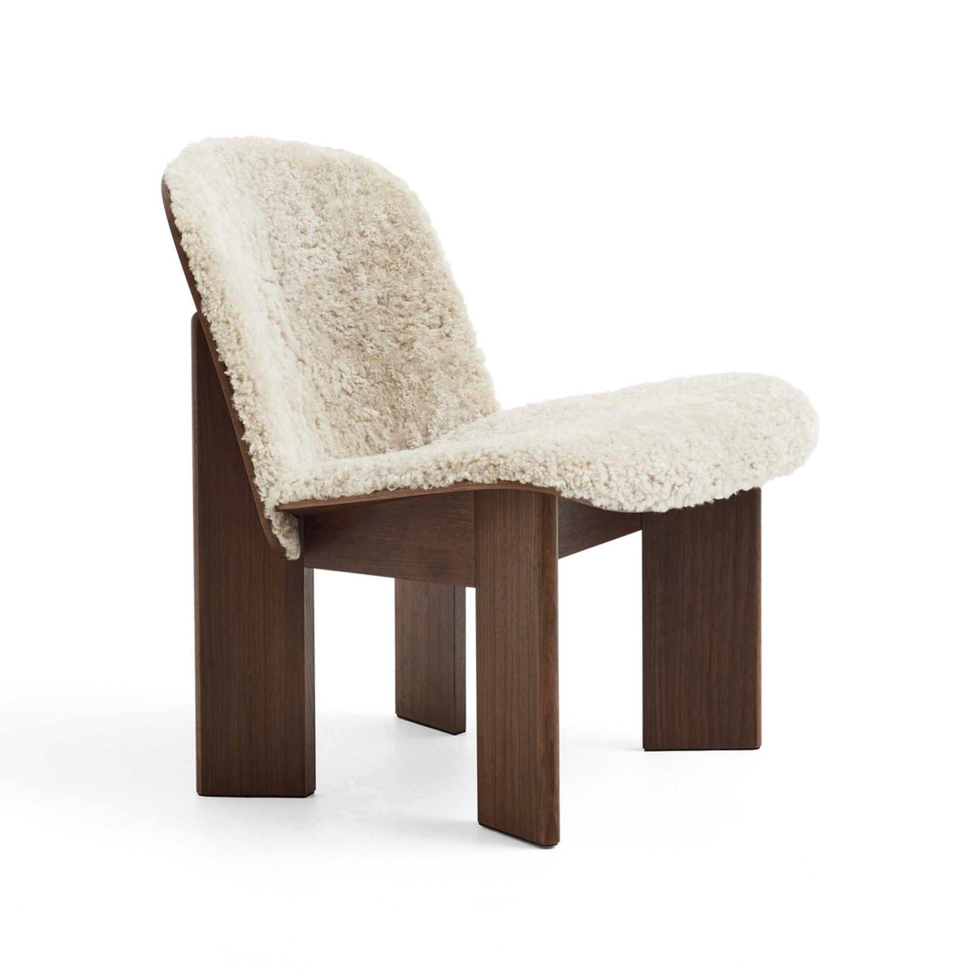 Chisel Fauteuil Noyer/Peau de Mouton Mohawi
