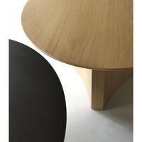 Bow Dining Table Brown Stained Oak
