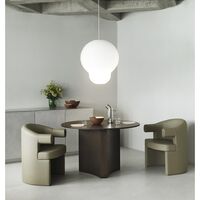 Bow Dining Table Brown Stained Oak