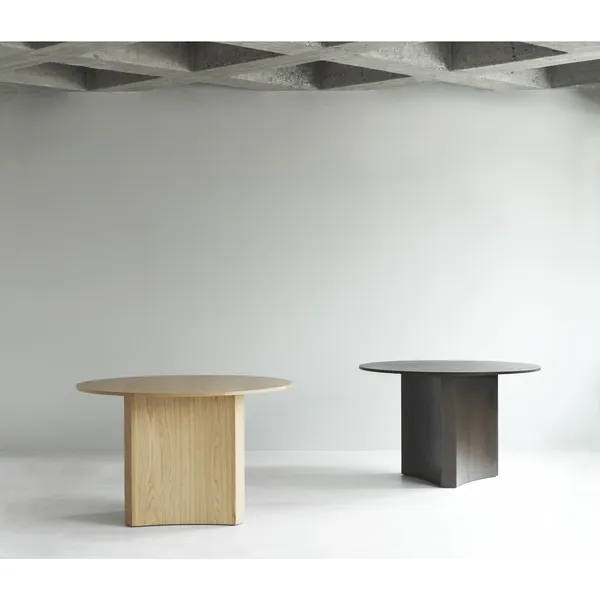 Bow Dining Table Brown Stained Oak