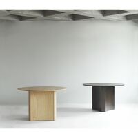 Bow Dining Table Brown Stained Oak