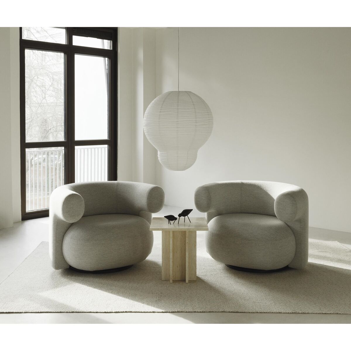 Edge Coffee Table Small Travertine