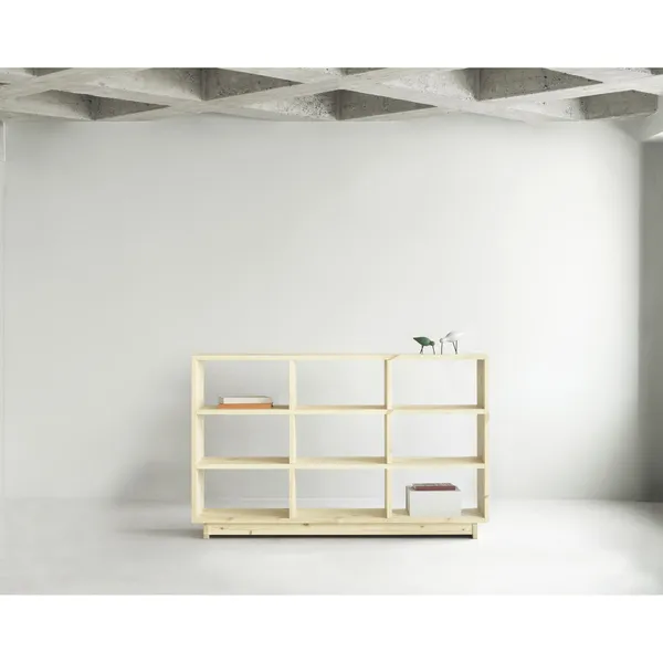 Pine Bookcase High Pine Wood
