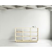 Pine Bookcase High Pine Wood
