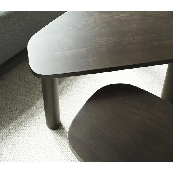 Sculp Coffee Table Small Brown Stained Ash Wood