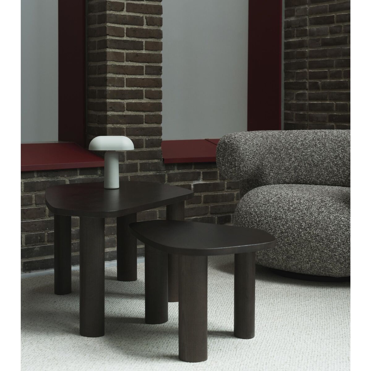 Sculp Sofabord Stor Brunbejdset Asketræ