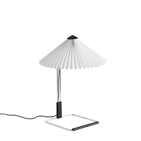 Matin Tischlampe Chrom/ Weiß 300