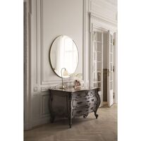 Wall Mirror Rundt Ø110 cm Sort Messing