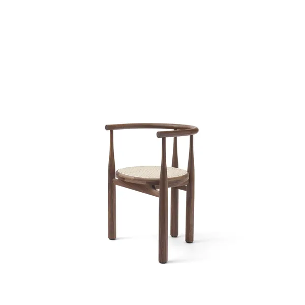 Bukowski Dining Chair Walnut with French Cane