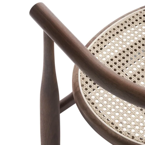 Bukowski Dining Chair Walnut with French Cane