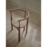 Bukowski Dining Chair Walnut with French Cane