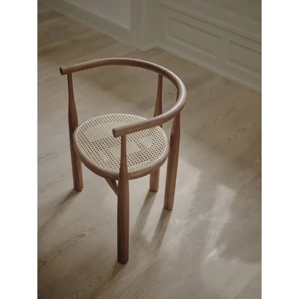 Bukowski Dining Chair Walnut with French Cane