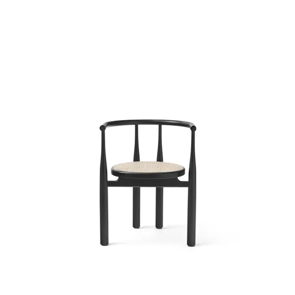 Bukowski Dining Chair Black with French Cane