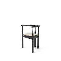 Bukowski Dining Chair Black with French Cane