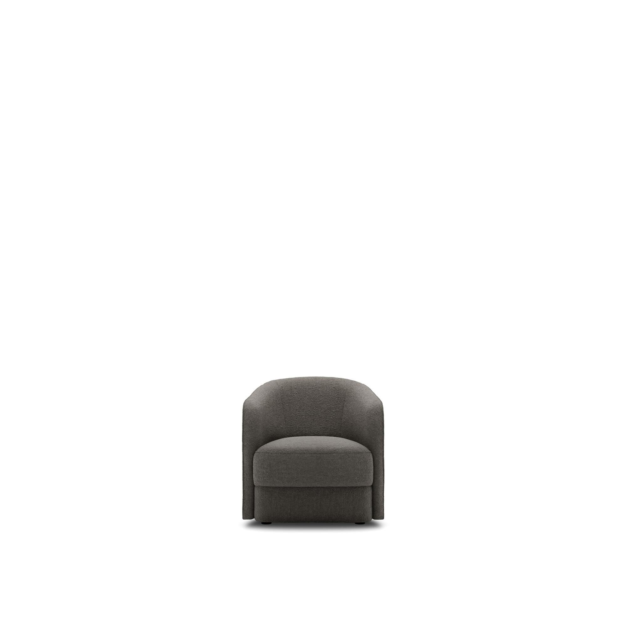 Fauteuil Étroit Covent de , Couleur Taupe Foncé