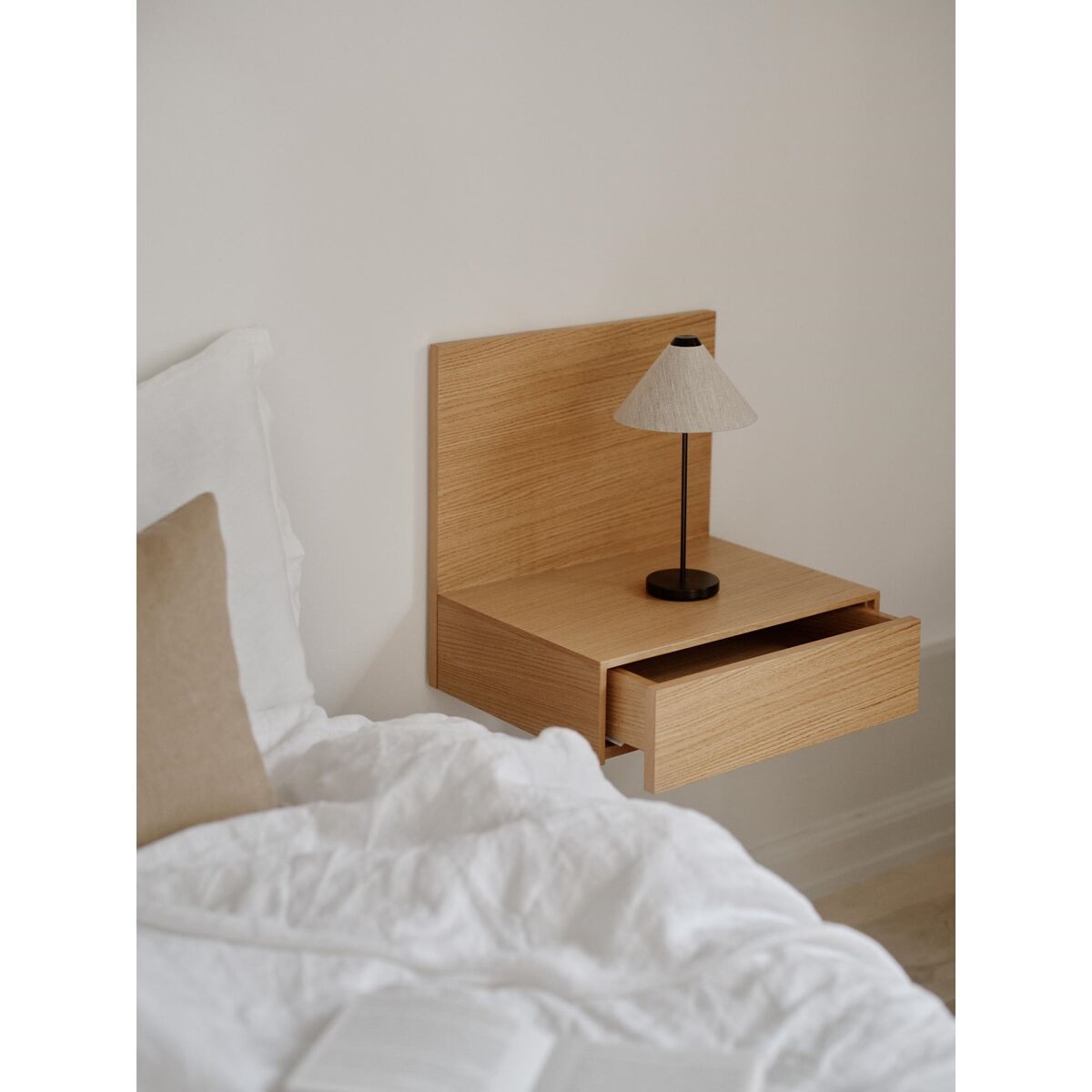 Tana Bedside Table Black Stained Oak