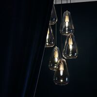 Anoli 6 Chandelier Nordic Gold