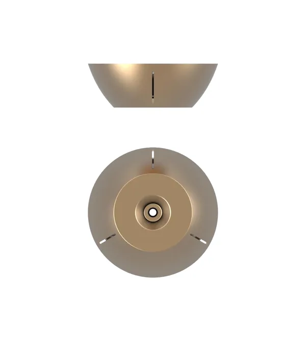 Blossi 8 Lysekrone Nordisk Guld & Klart Glas
