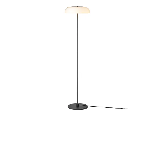 Blossi Gulvlampe Sort/ Opal Hvit