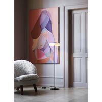 Blossi Gulvlampe Sort/ Opal Hvit