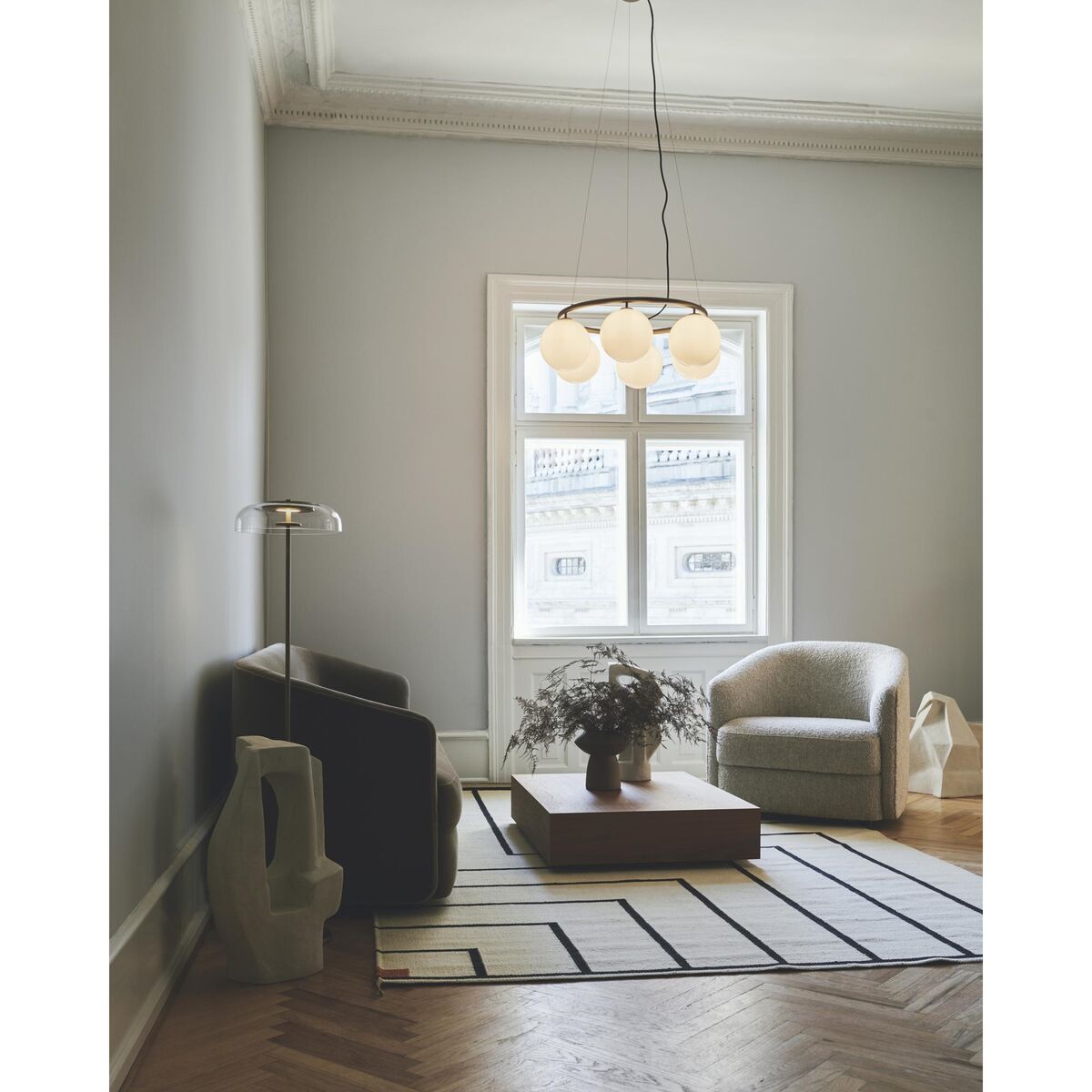 Blossi Gulvlampe Nordisk Gull