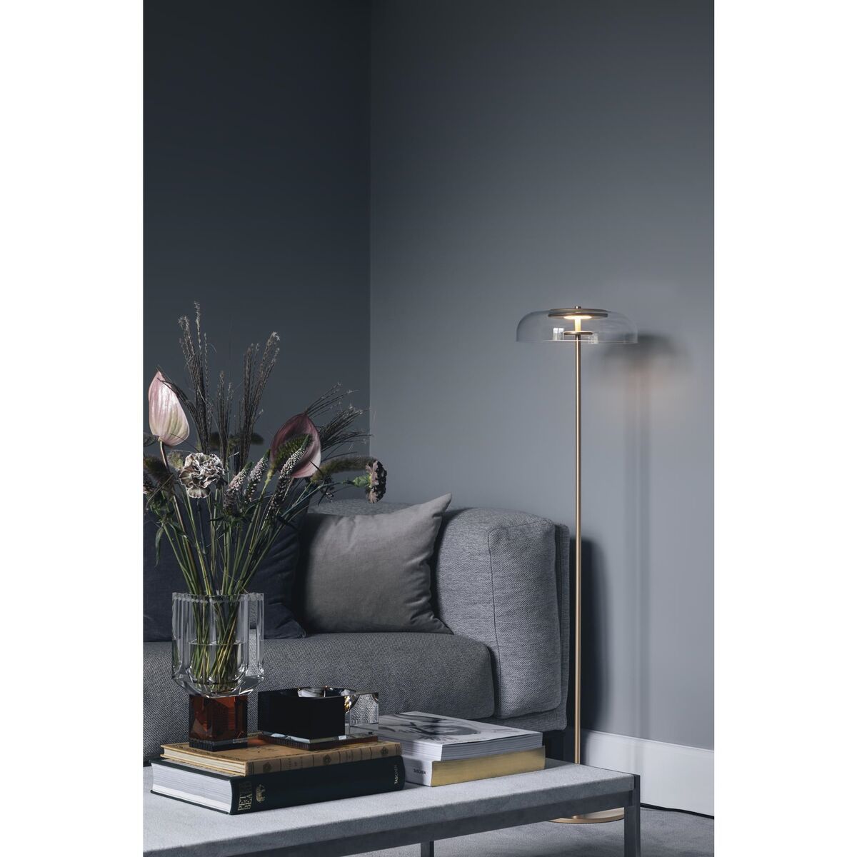 Blossi Gulvlampe Nordisk Gull