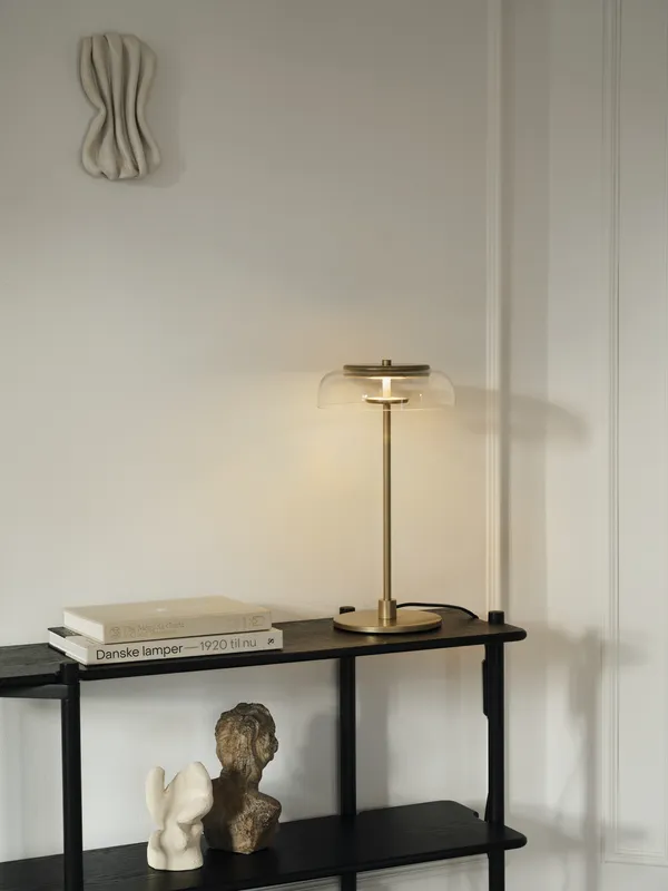 Blossi Tischlampe Nordisch Gold/ Klar