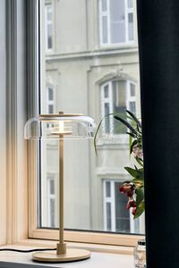 Blossi Tischlampe Nordisch Gold/ Klar
