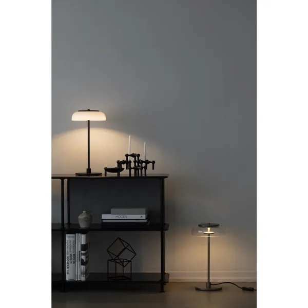 Blossi Table Lamp Small Black/ Opal
