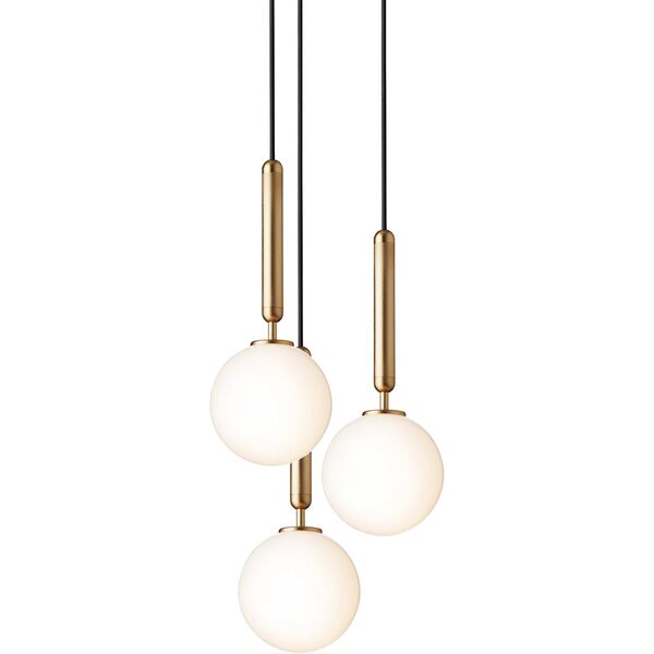 Ottone Miira 3 in Lampadario e Opale
