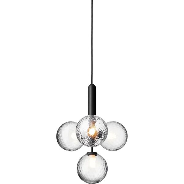 Miira 4 Pendelleuchte Rock Grey & Klar
