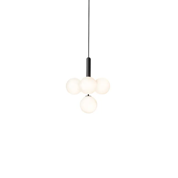 Miira 4 Hanglamp Rotsgrijs & Opaal Wit