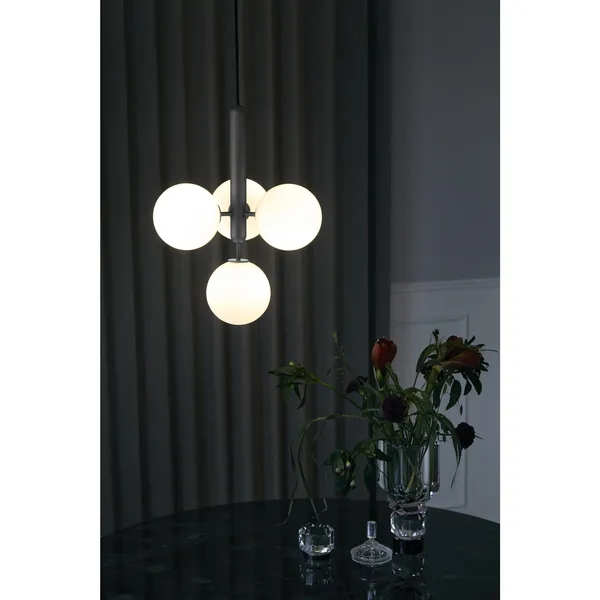 Miira 4 Hanglamp Rotsgrijs & Opaal Wit