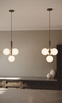 Miira 4 Pendel Rock Grey & Opal Hvid