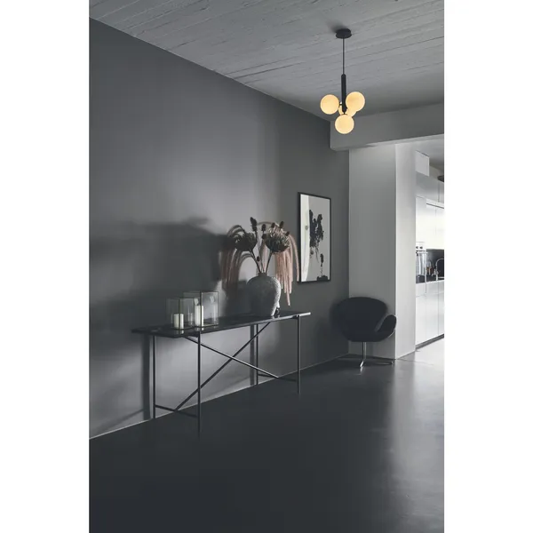 Miira 4 Pendelleuchte Messing & Opalweiß