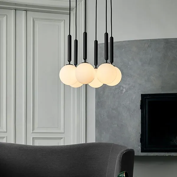 Miira 6 Pendel Lille Opal Hvid